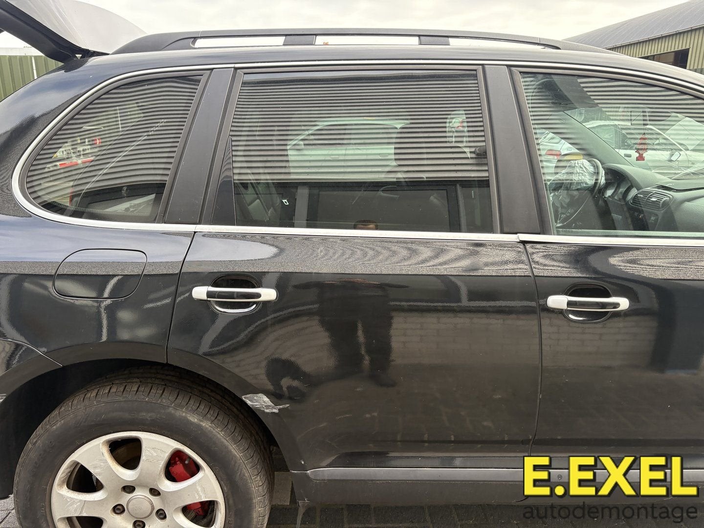 Deur rechts achter Porsche Cayenne 9PA 2002-2007 Zwart, -, Origine de la pièce connue, Porsche, Utilisé