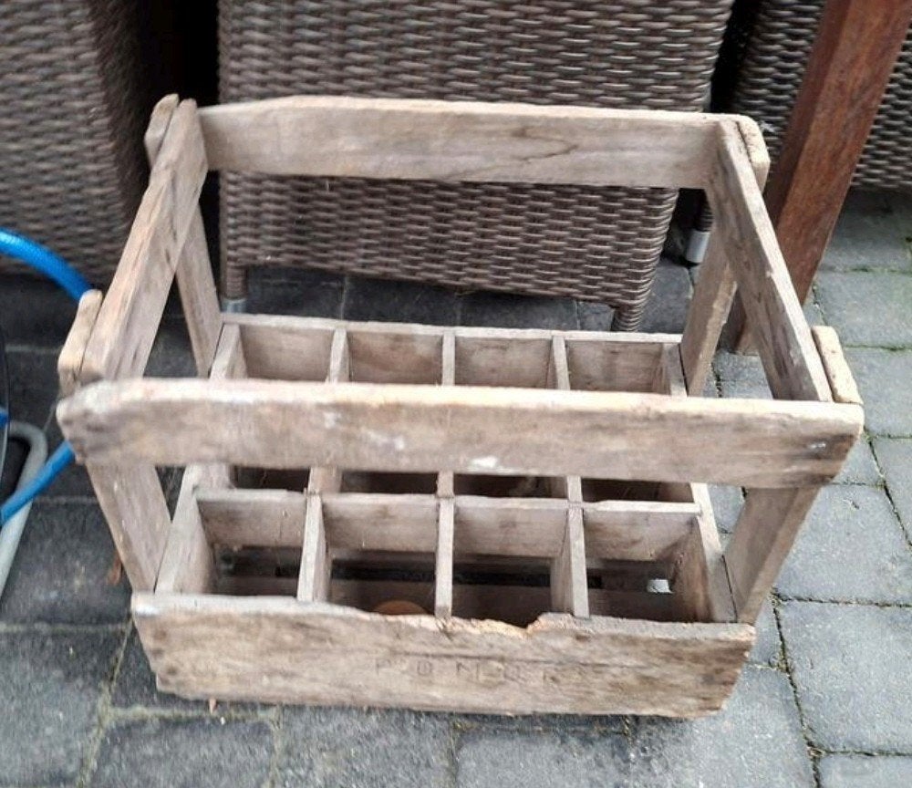Ancien casier a  12 bouteilles en bois vintage, Bois