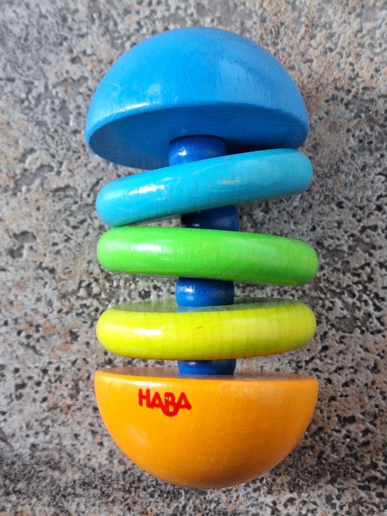 Houten rammelaar Klick-Klack van HABA, Kinderen en Baby's, Speelgoed | Babyspeelgoed, Ophalen of Verzenden, Gebruikt, Rammelaar