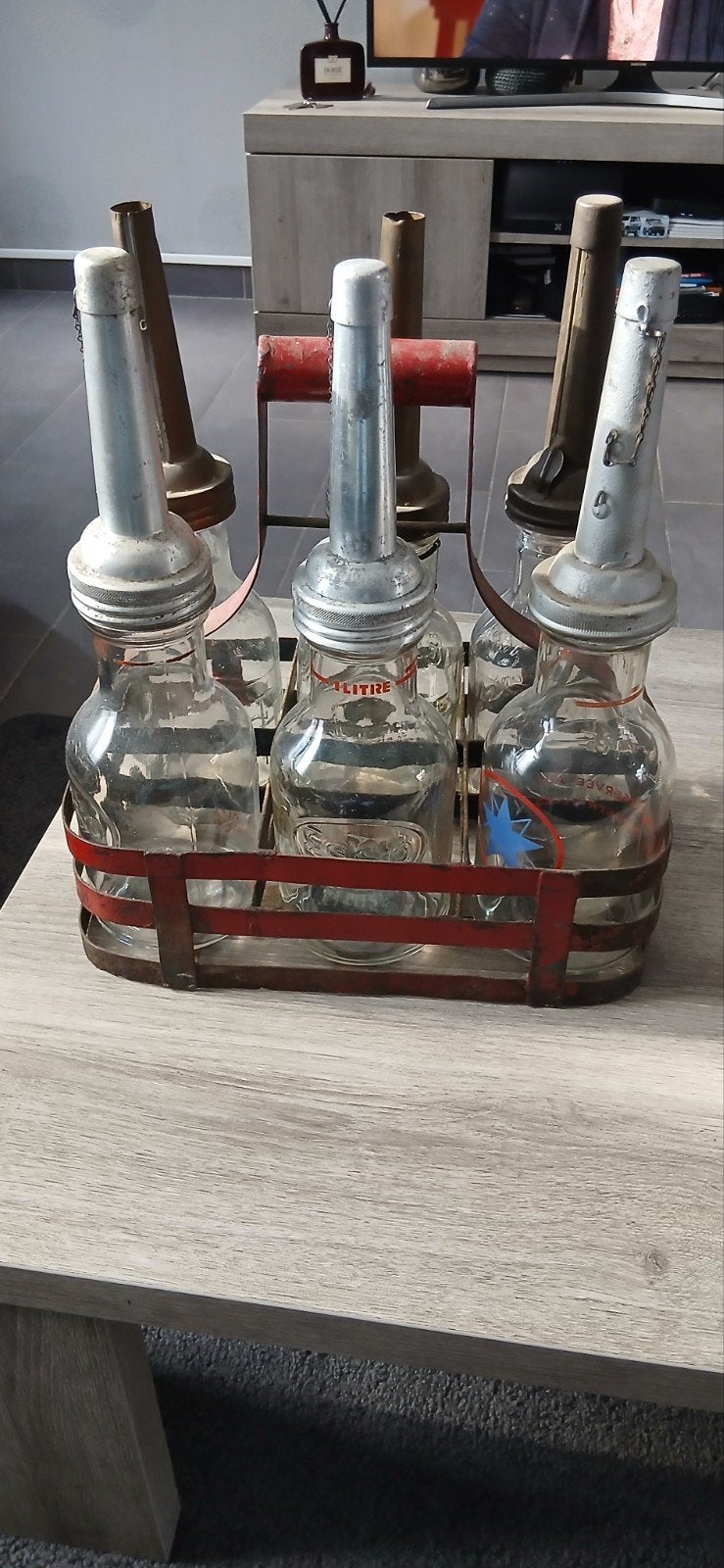 ancien porte casier bouteille huile Esso  olieblik, Enlèvement