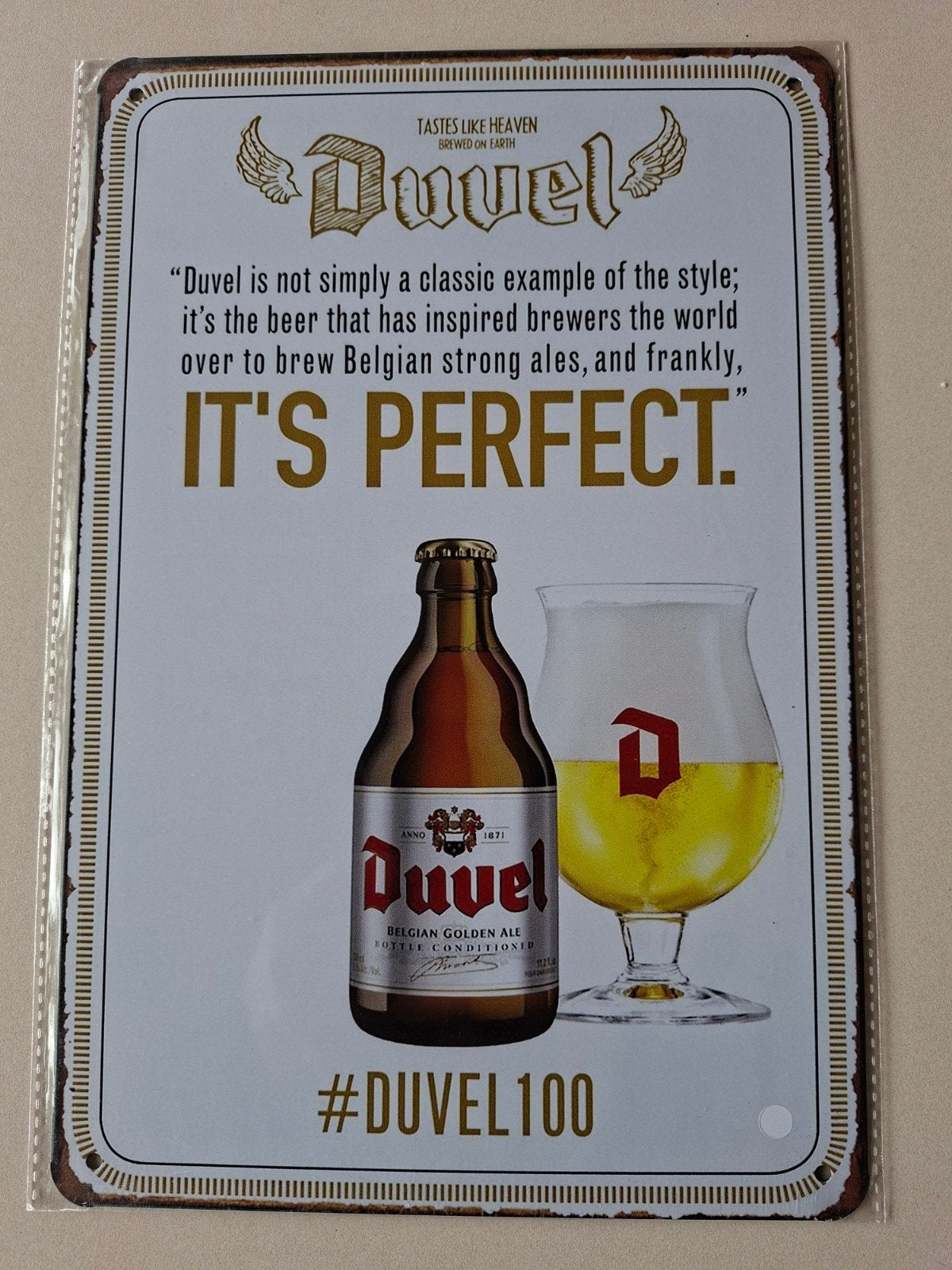 Bordje DUVEL 20cm X 30cm, Verzamelen, Ophalen, Duvel