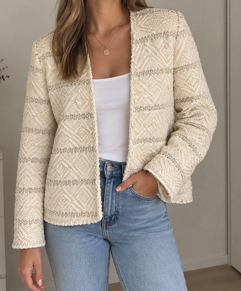 Prachtige blazer, Vêtements | Femmes, Enlèvement ou Envoi, Comme neuf, Taille 42/44 (L), Doré