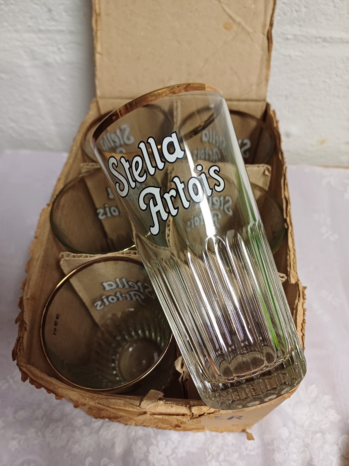 Stella Artois glazen 33cl, Ophalen, Zo goed als nieuw, Glas of Glazen, Stella Artois
