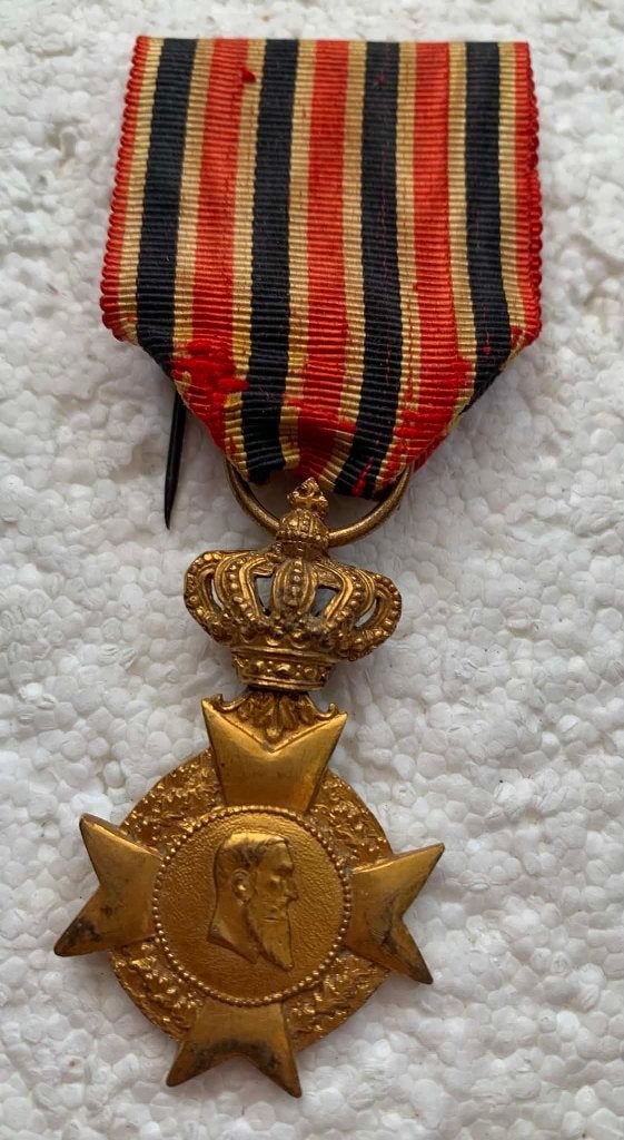 Medaille, 1970-71 Anciens Militaires Leopold-II, Veteranen, Ophalen of Verzenden, Landmacht, Lintje, Medaille of Wings