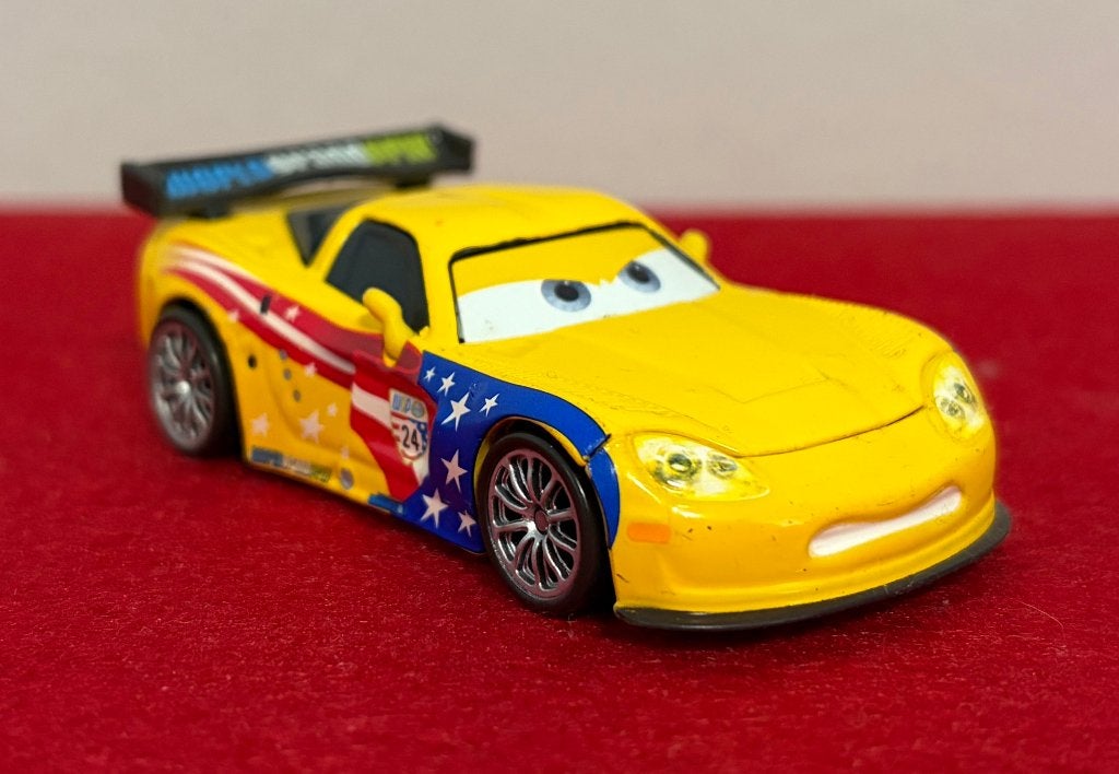 DISNEY CARS Jeff Corvette Diecast 1:55, Ophalen of Verzenden, Nieuw, Auto