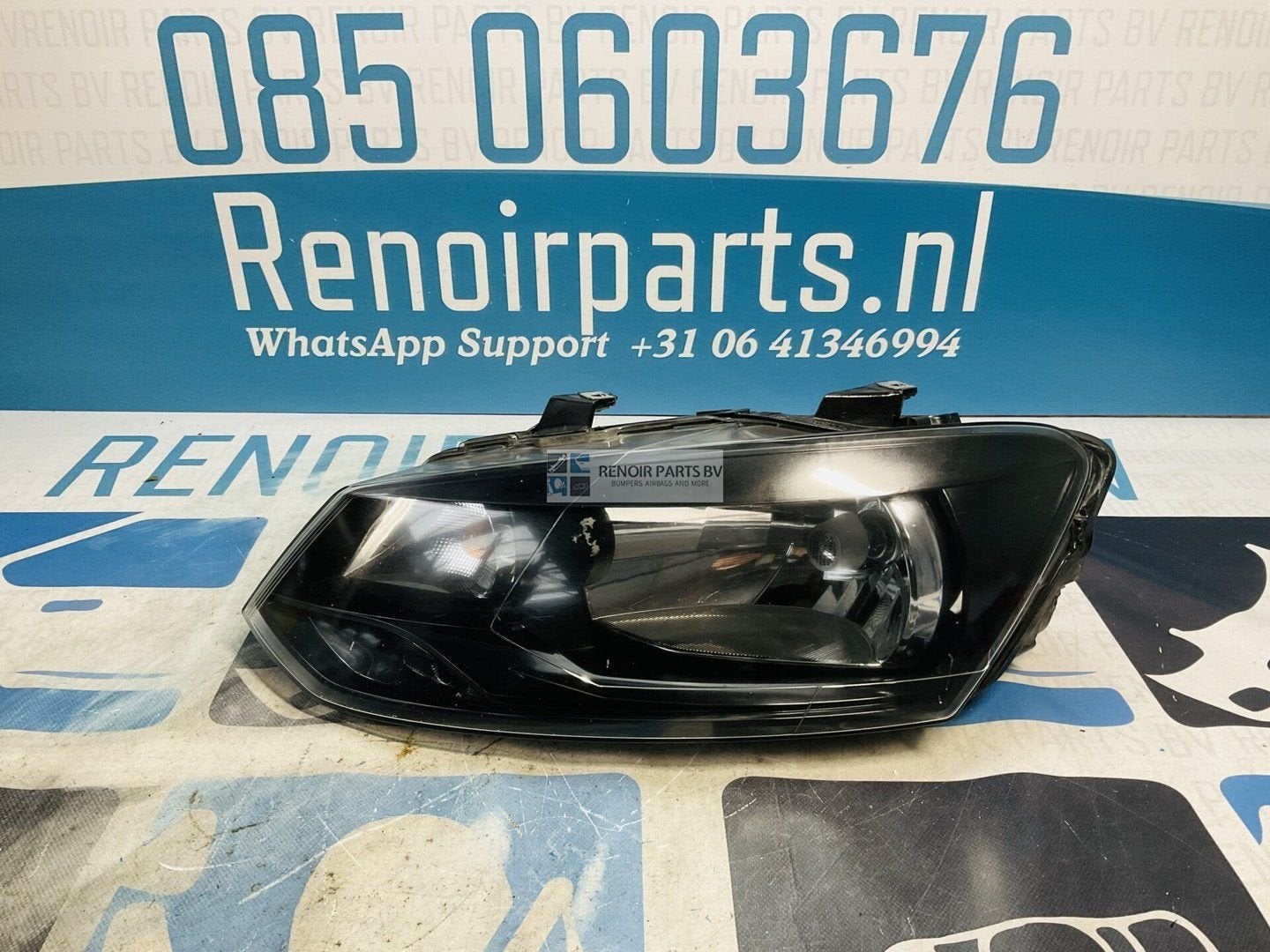 Koplamp Volkswagen Polo 6R 2009-2013 Links 6R941015E Halogee, Gebruikt, -, -, 6 maanden garantie