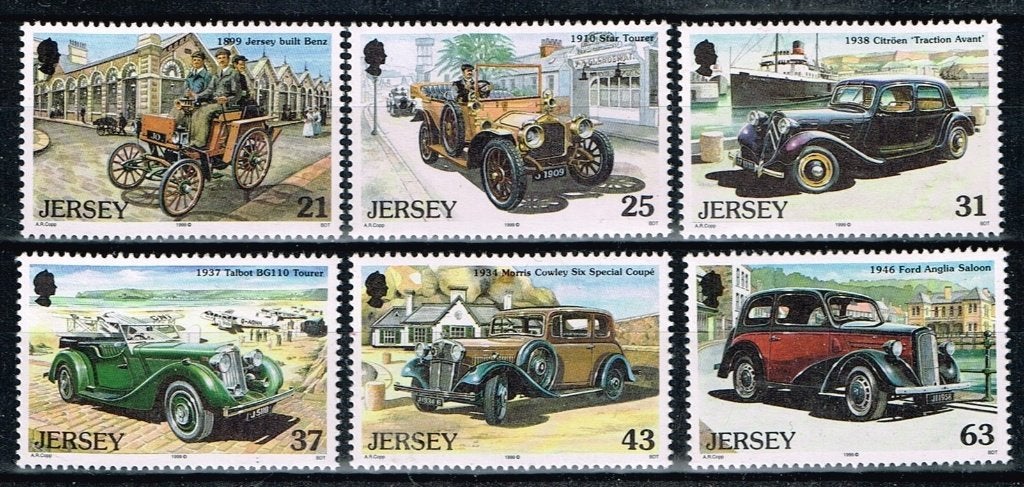 Postzegels uit Jersey - K 6222 - antieke auto's, Postzegels en Munten, Verzenden, Postfris