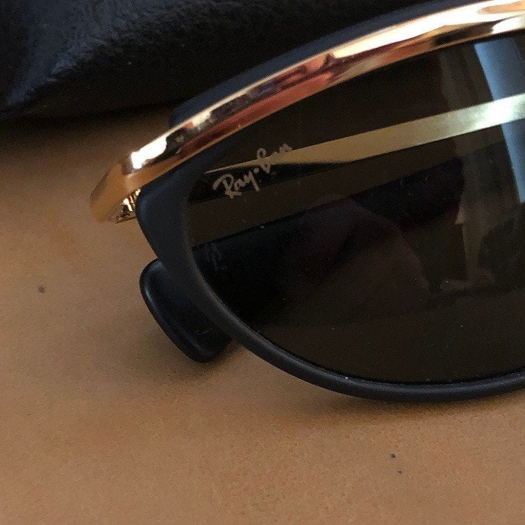 Vintage zonnebril B&L Ray-Ban Olympian V matzwart Olymp05, Zonnebril, Zwart, Nieuw, Ophalen of Verzenden