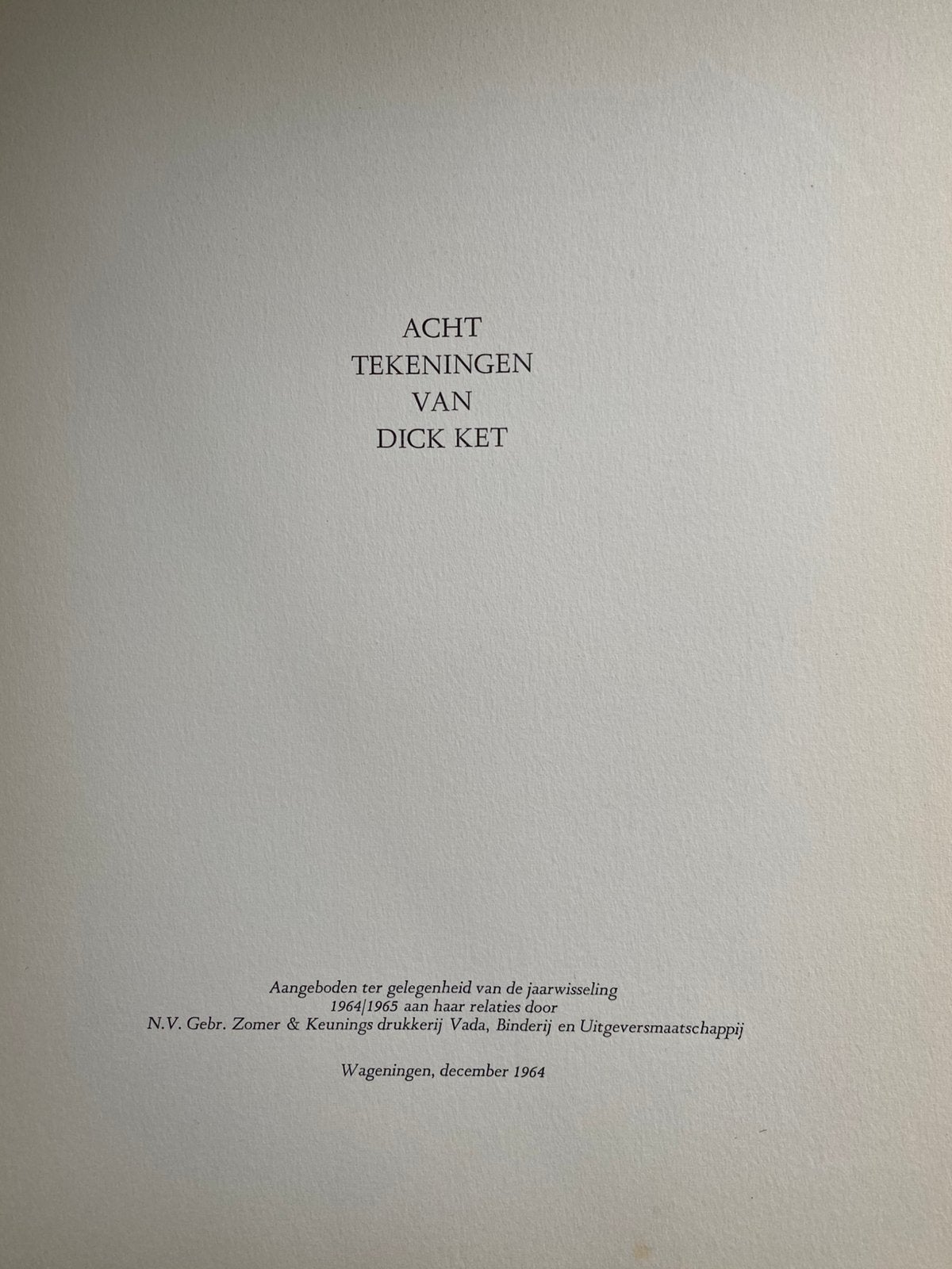 Dick ket vada map, Antiek en Kunst, Kunst | Etsen en Gravures, Ophalen, Gravure