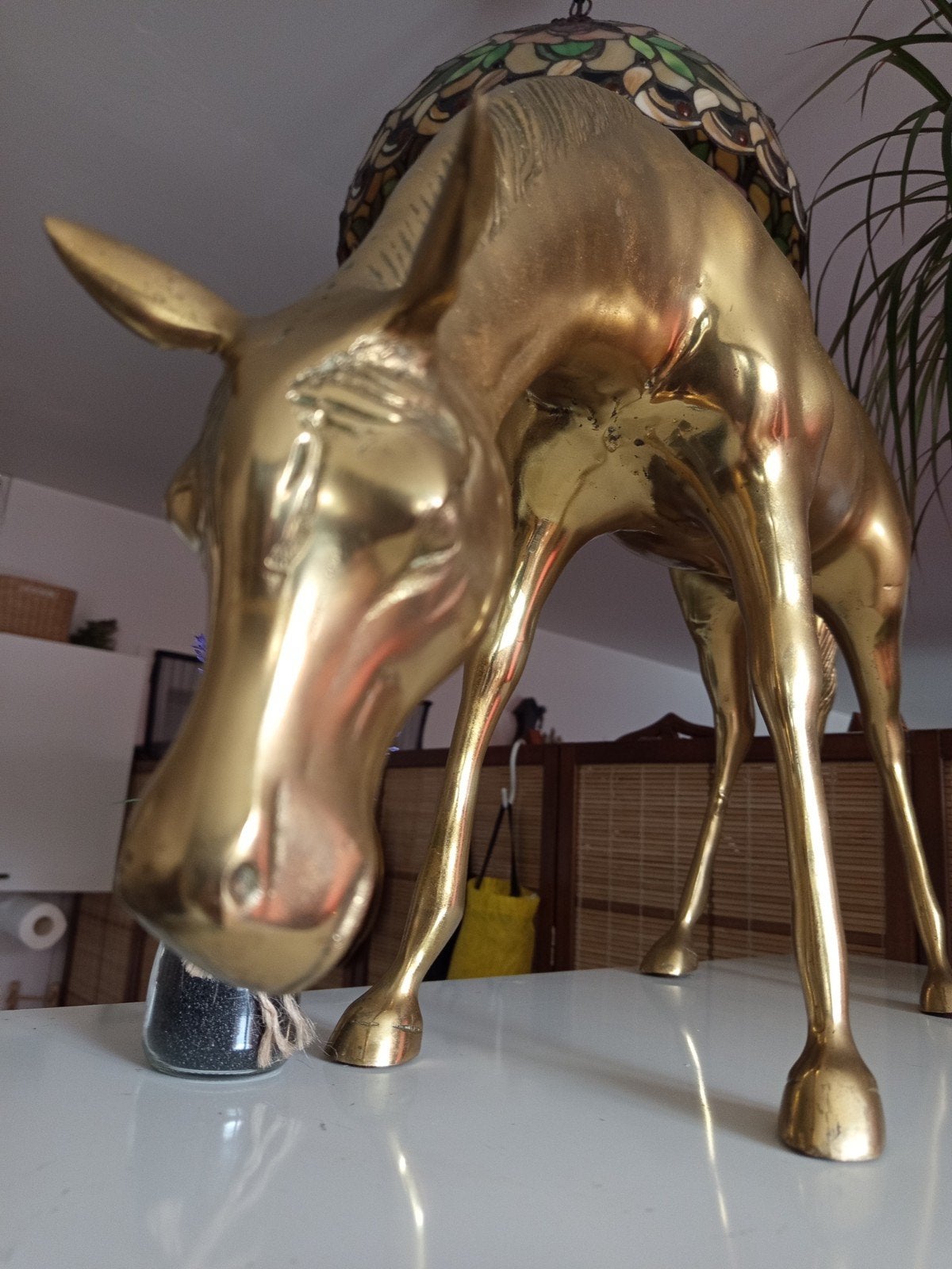 Grote koperen paard. 40 cm hoog/70cm lengte, Antiquités & Art, Antiquités | Bronze & Cuivre, Enlèvement