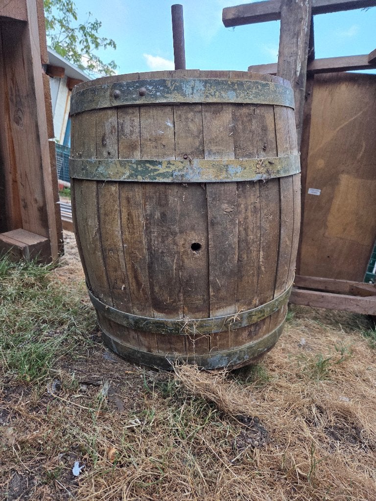Houten wijnvat decoratie, Ophalen, Hout, Houtsnijwerk
