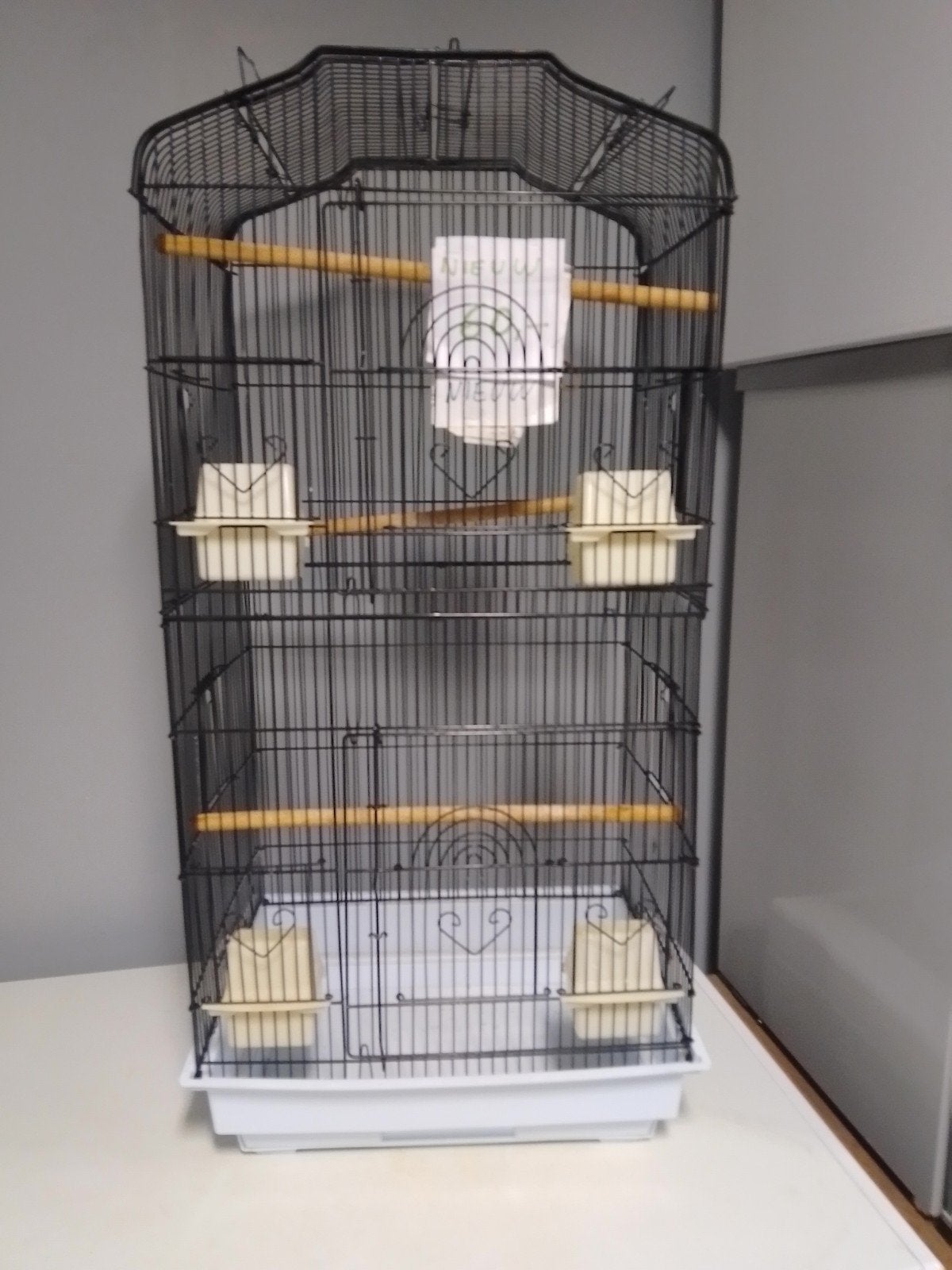 NOUVELLE CAGE À OISEAUX avec tous les ACCESSOIRES et BAC À S, Enlèvement, Neuf, Métal, Cage à oiseaux