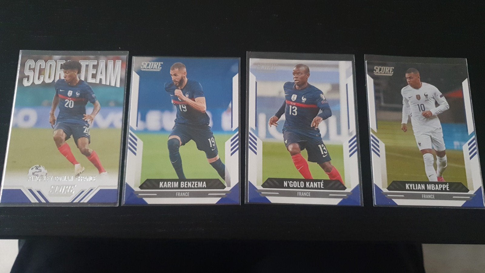4x France lot Panini 2021 Mbappé/Kanté/Benzema/Coman, Ophalen of Verzenden, Nieuw, Meerdere plaatjes