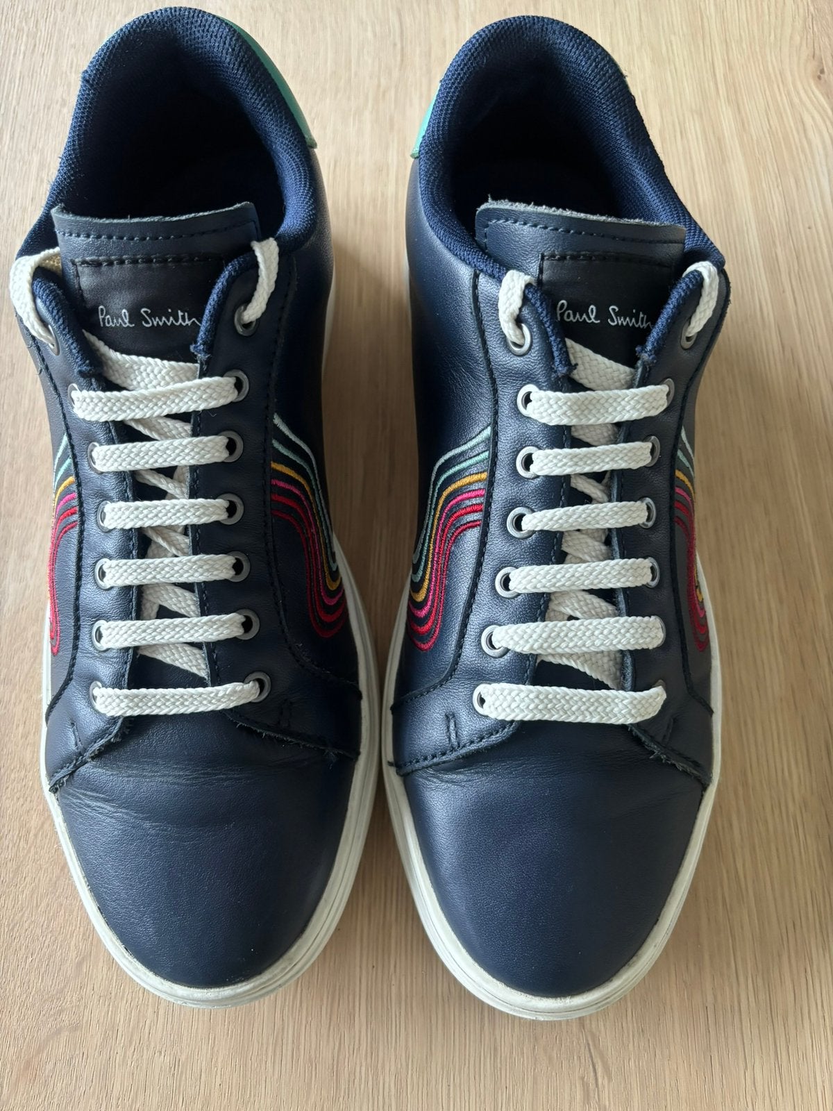 PS Paul Smith Lapin Swirl Leren Sneakers Navy — Maat 39, Ophalen, Blauw, Zo goed als nieuw, Sneakers