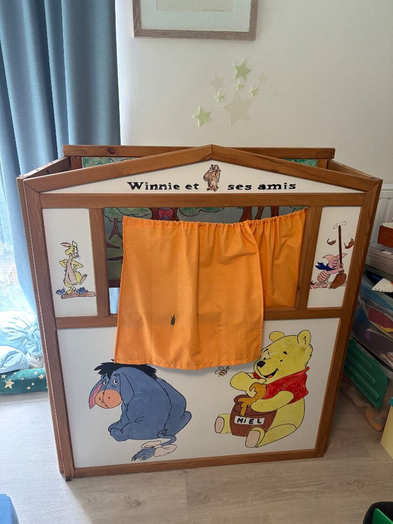 Poppenkast + handpopjes, Kinderen en Baby's, Speelgoed | Poppen, Ophalen, Gebruikt, Overige typen