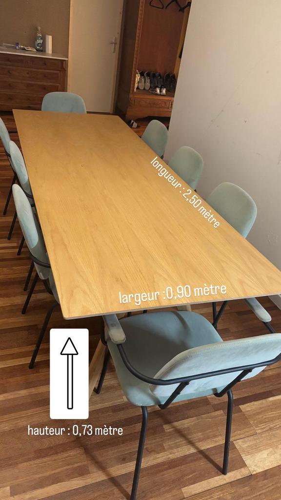Table -bureau de reunion, Huis en Inrichting, Tafels | Eettafels, Ophalen, Gebruikt, 200 cm of meer, 50 tot 100 cm