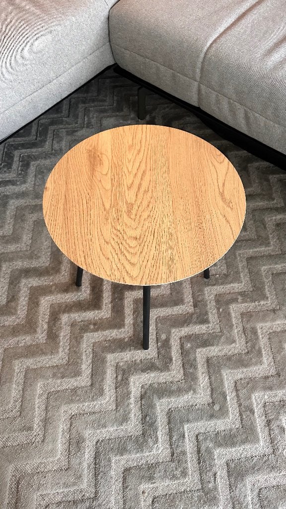 Salon- of bijzettafeltje, Modern, Scandinavisch, Rond, Comme neuf, Enlèvement