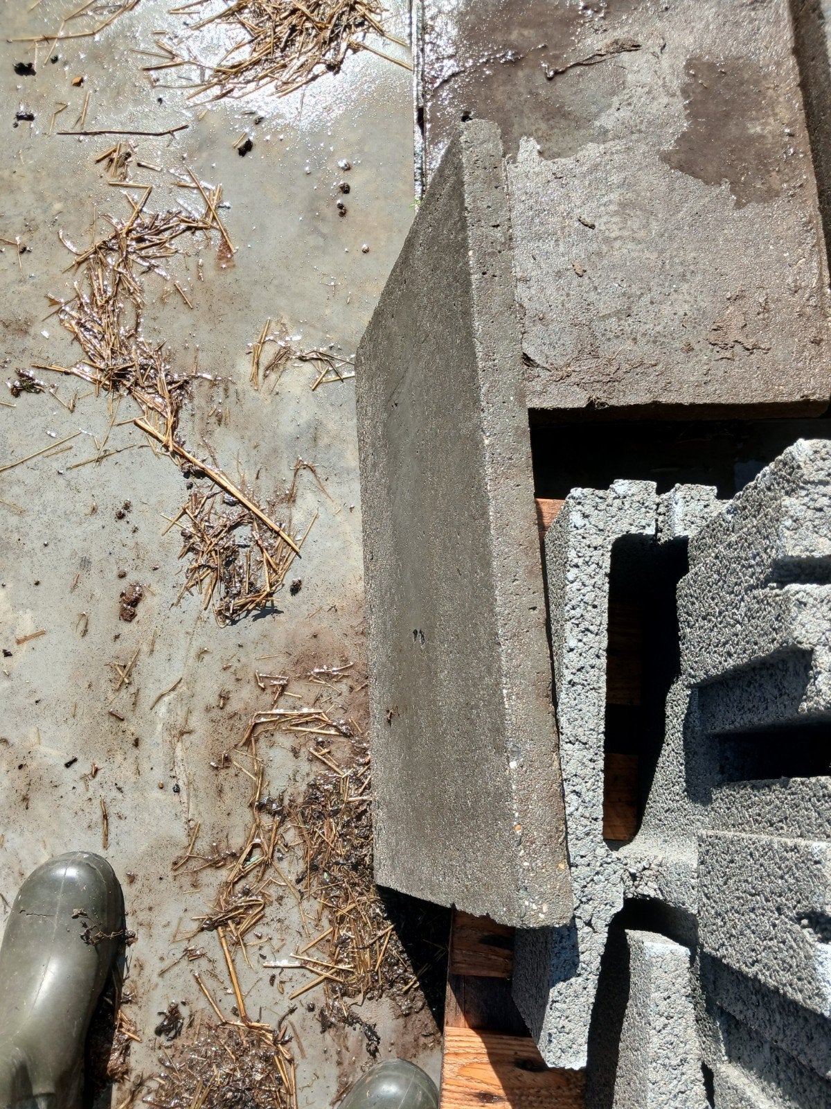 toit en béton, Enlèvement, Béton