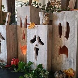 Halloween zuilen Handgemaakt, Huis en Inrichting, Ophalen, Handgemaakt