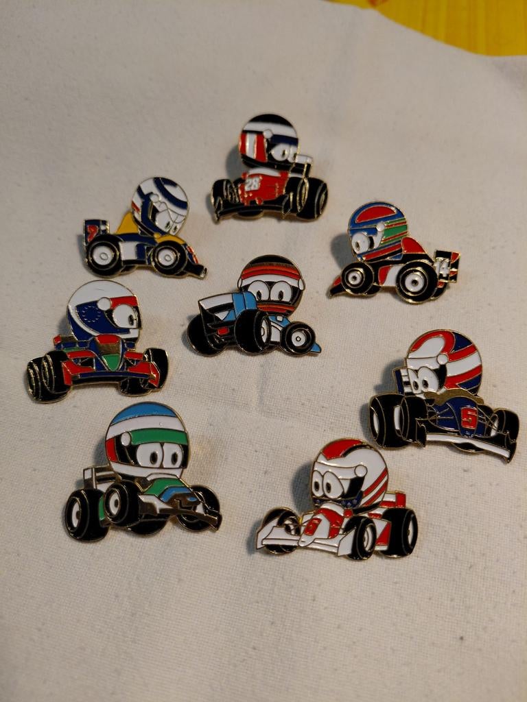 Cartoonspeldjes voor Formule 1-coureurs, Ophalen of Verzenden