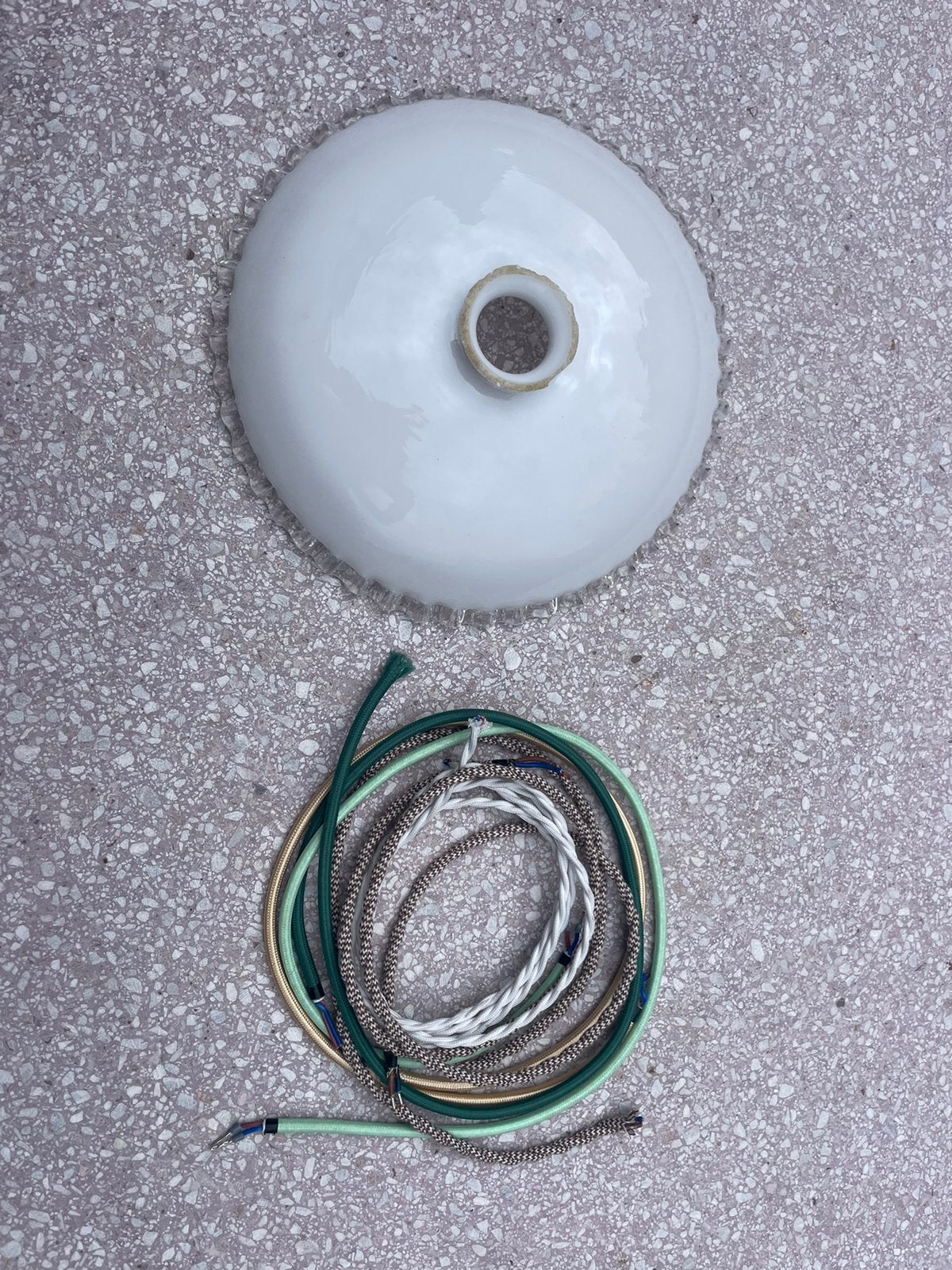 Diy lamp melkglas, Huis en Inrichting, Lampen | Overige, Ophalen of Verzenden, Zo goed als nieuw