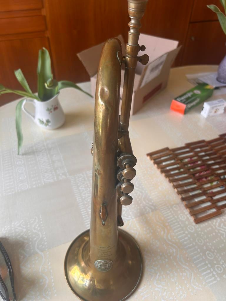 Trompet ( Cornet ) C Mahillon, rond 1895, Musique & Instruments, Enlèvement, Utilisé, Autres types