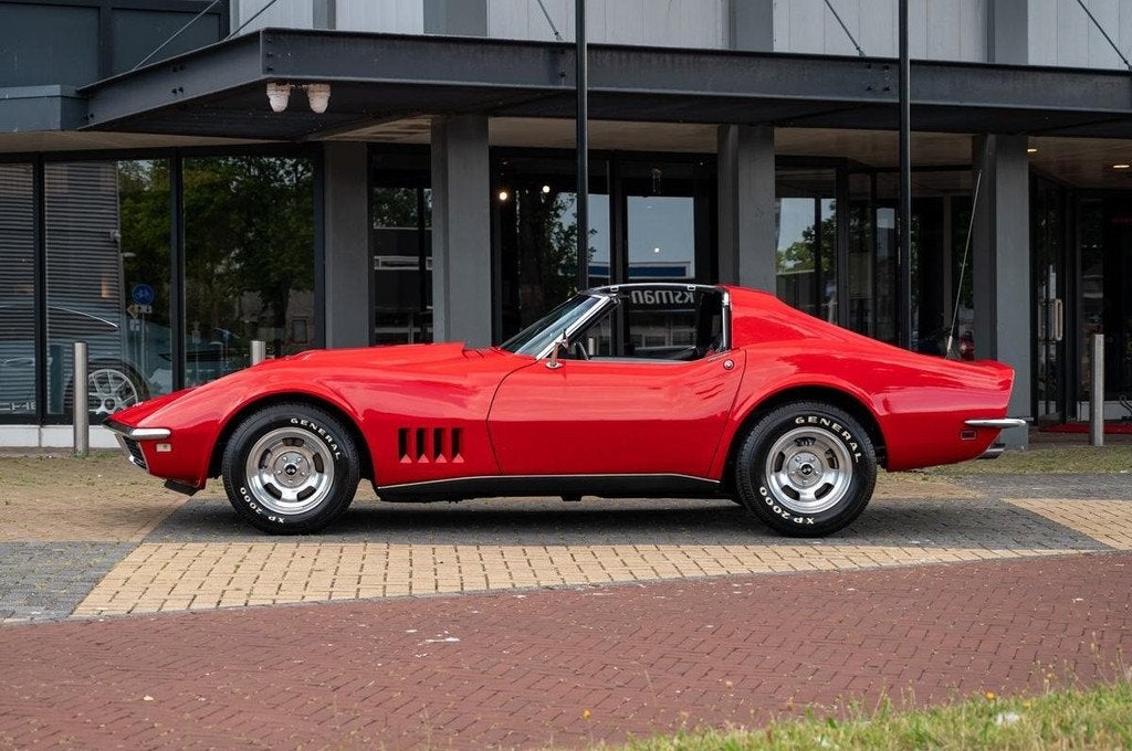 Chevrolet Corvette C3 454 T-Top (bj 1968), Lederen bekleding, 7500 cc, Zwart, 619 pk