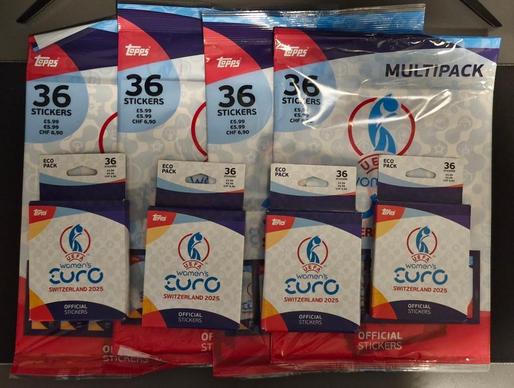 Pack Topps pour femmes pour l'Euro 2025, Enlèvement ou Envoi, Neuf, Plusieurs autocollants