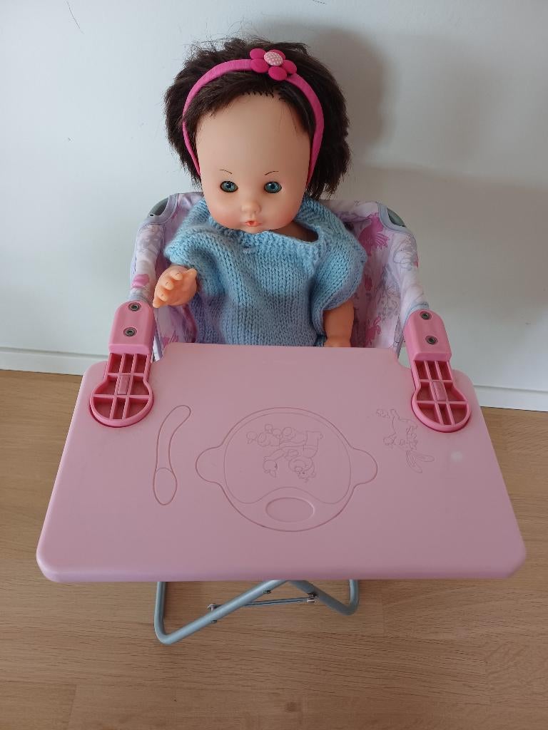 Poppenstoel en pop, Kinderen en Baby's, Speelgoed | Poppen, Ophalen, Gebruikt, Overige typen