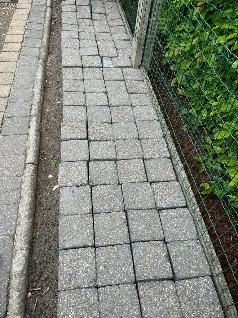 Getrommelde grijze klinkers, Ophalen, Klinkers, 5 tot 10 m², Zo goed als nieuw