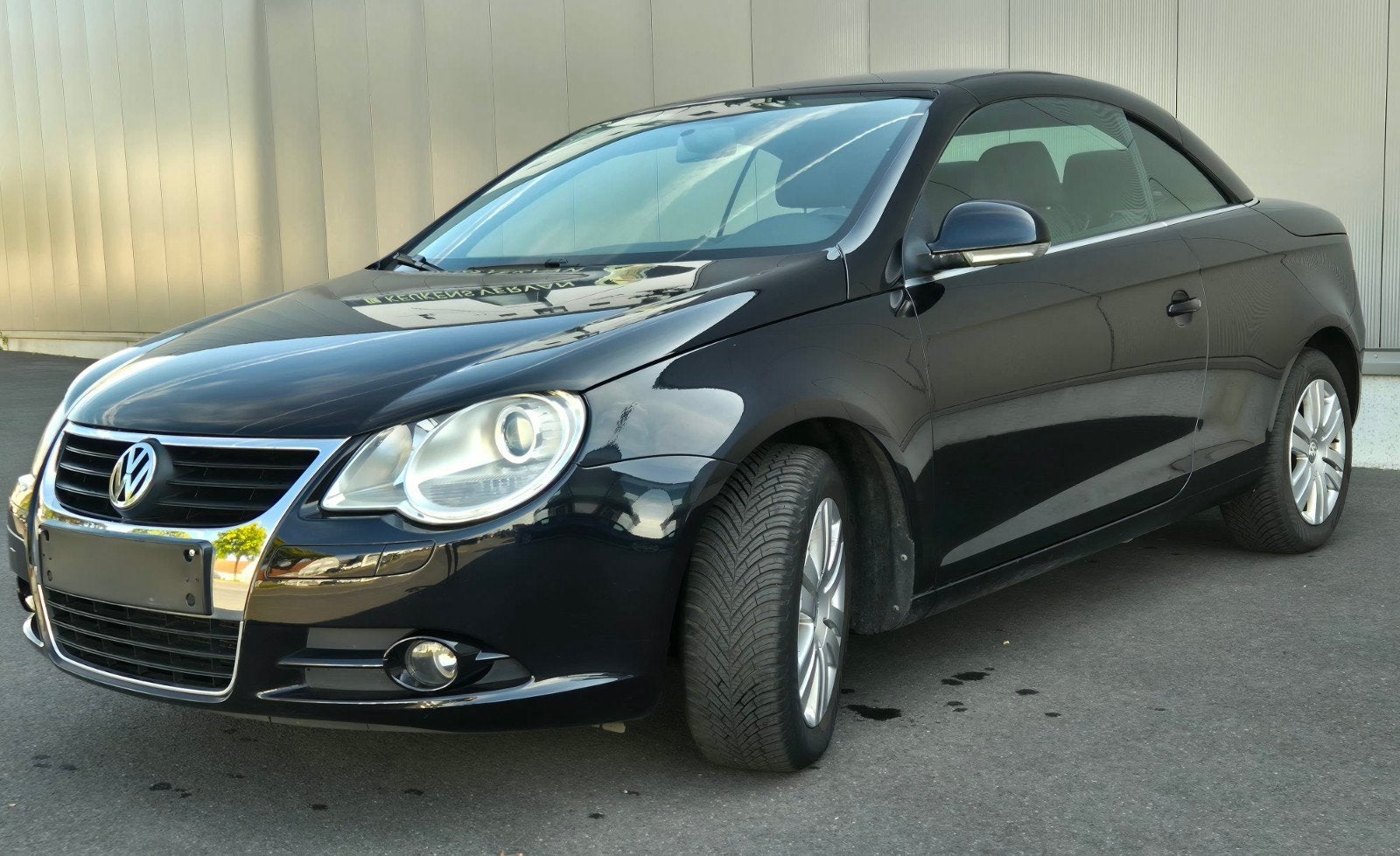 VW  EOS  1.4 Benzine 160...km Cabrio, Voorwielaandrijving, Stof, Zwart, Cabriolet