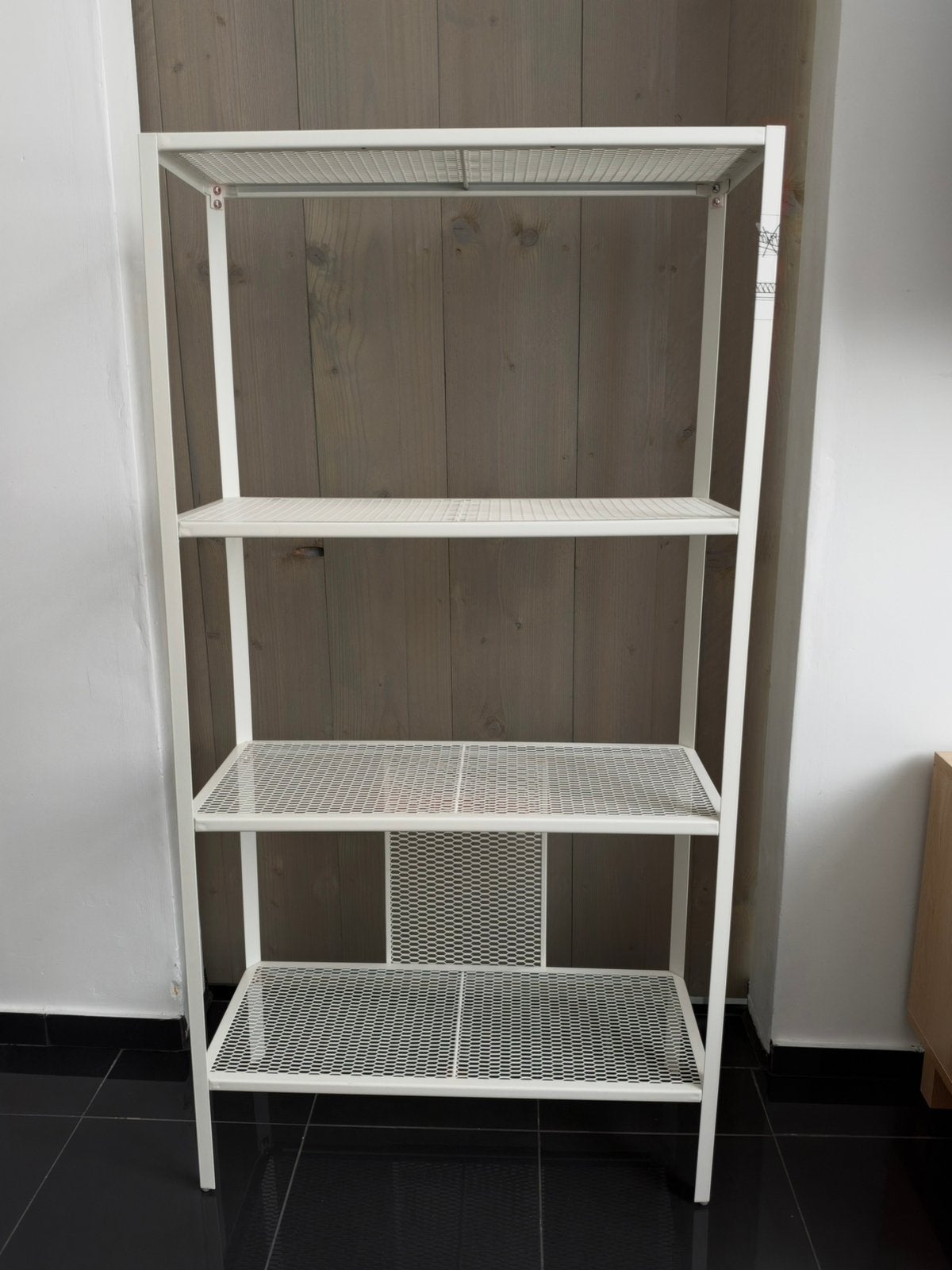 IKEA BAGGEBO open kast – Wit metaal – 60x25x116 cm, Huis en Inrichting, Ophalen, Zo goed als nieuw