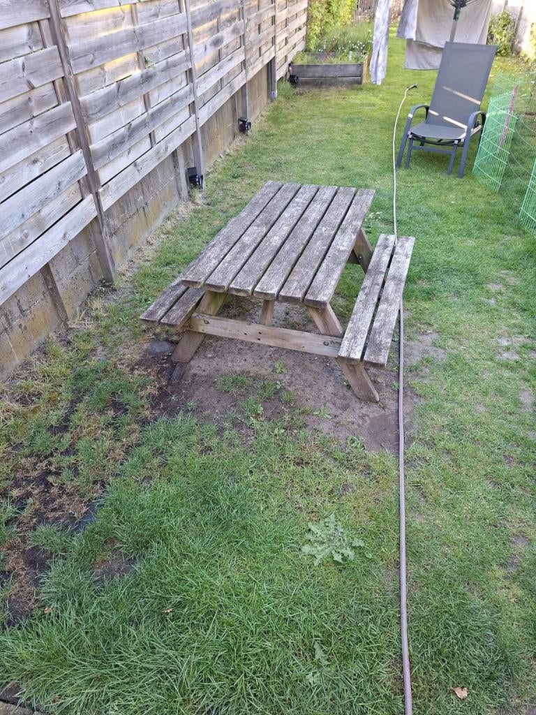 Picknick tafel ,kids model, Tuin en Terras, Picknicktafels, Gebruikt, Rechthoekig, Hout, Ophalen