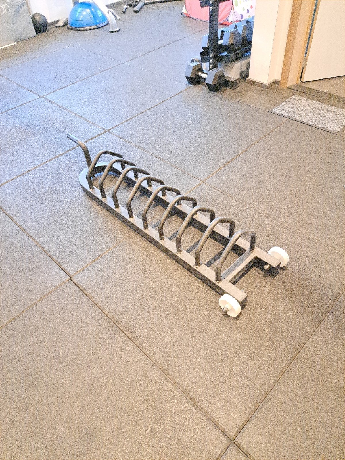 Opbergrek voor halterschijven, Sport en Fitness, Fitnessmaterialen, Ophalen, Halterschijven