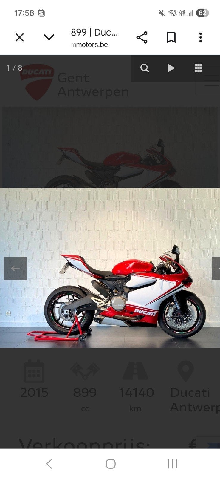 Ducati panigale 899 speciale,2015,14140km(te koop Duc deurne, Motoren, Ophalen