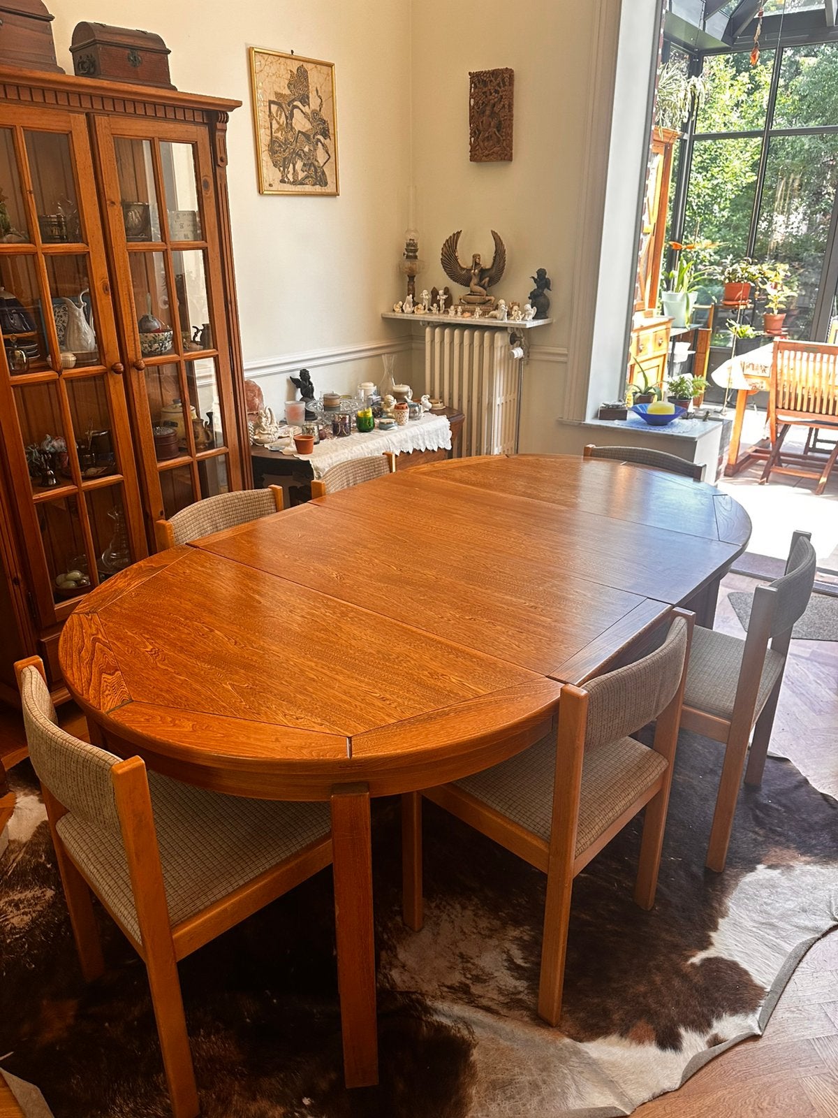 Table Hêtre Massif 8 personnes, Enlèvement, Comme neuf