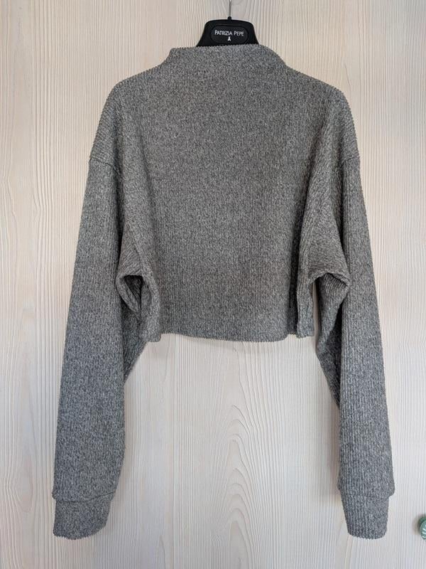 Bershka pull col montant gris XS - taille 164 (14 ans), Kinderen en Baby's, Kinderkleding | Maat 164, Ophalen, Zo goed als nieuw