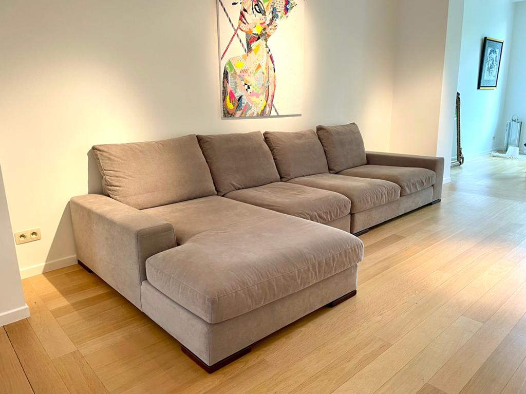 Canapé divan en tissu état neuf, Enlèvement, Comme neuf