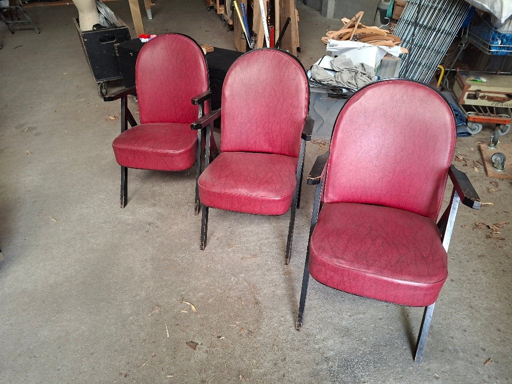 3x Retro armstoelen jaren 50 / 60, Ophalen