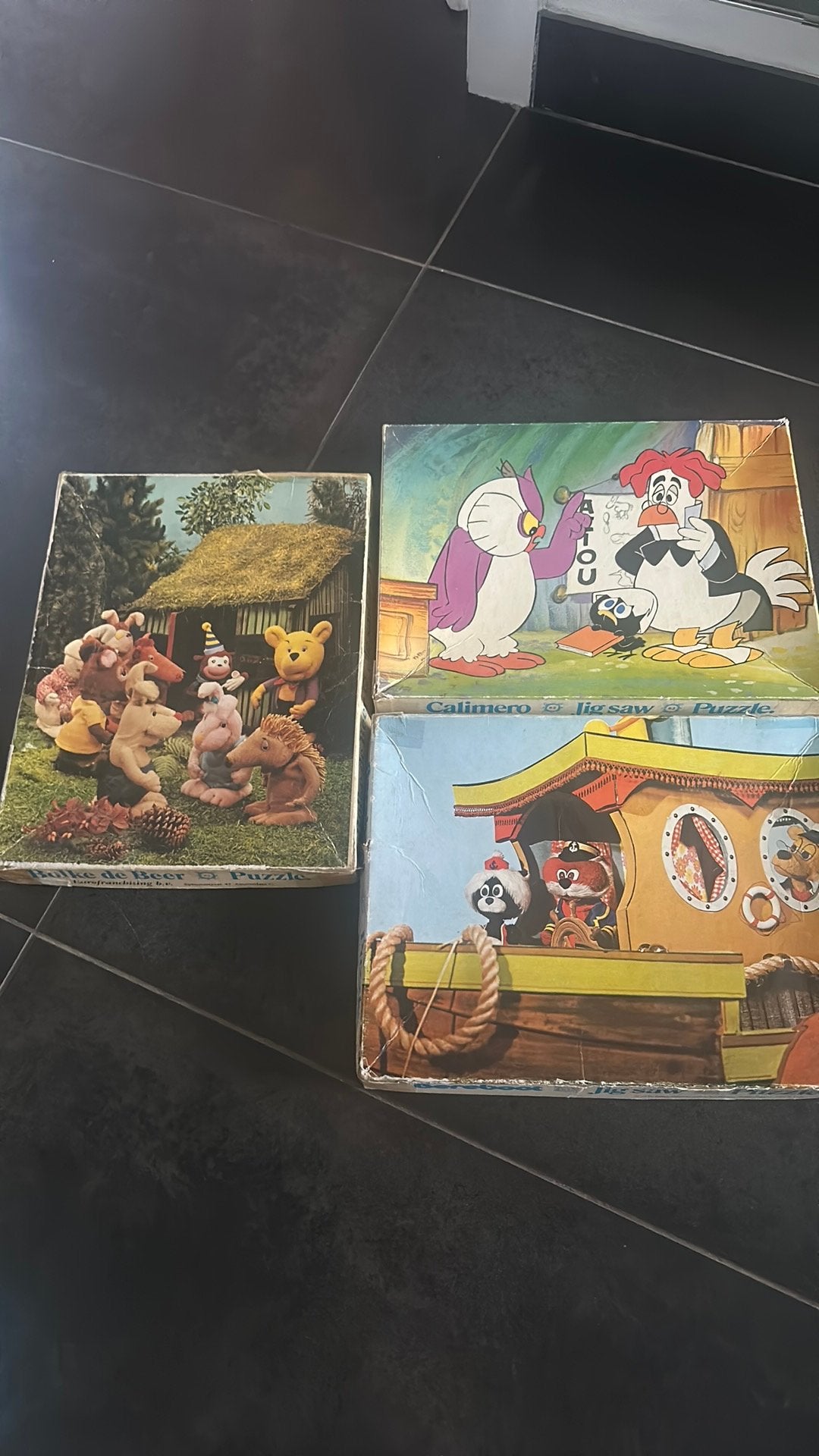 3 vintage puzzels, Kinderen en Baby's, Ophalen of Verzenden, Gebruikt