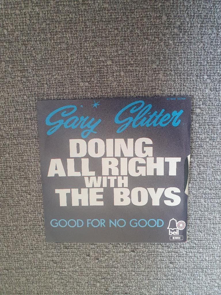 Gary Glitter – Doing All Right With The Boys - 1975, Cd's en Dvd's, 7 inch, Single, Ophalen of Verzenden, Rock en Metal