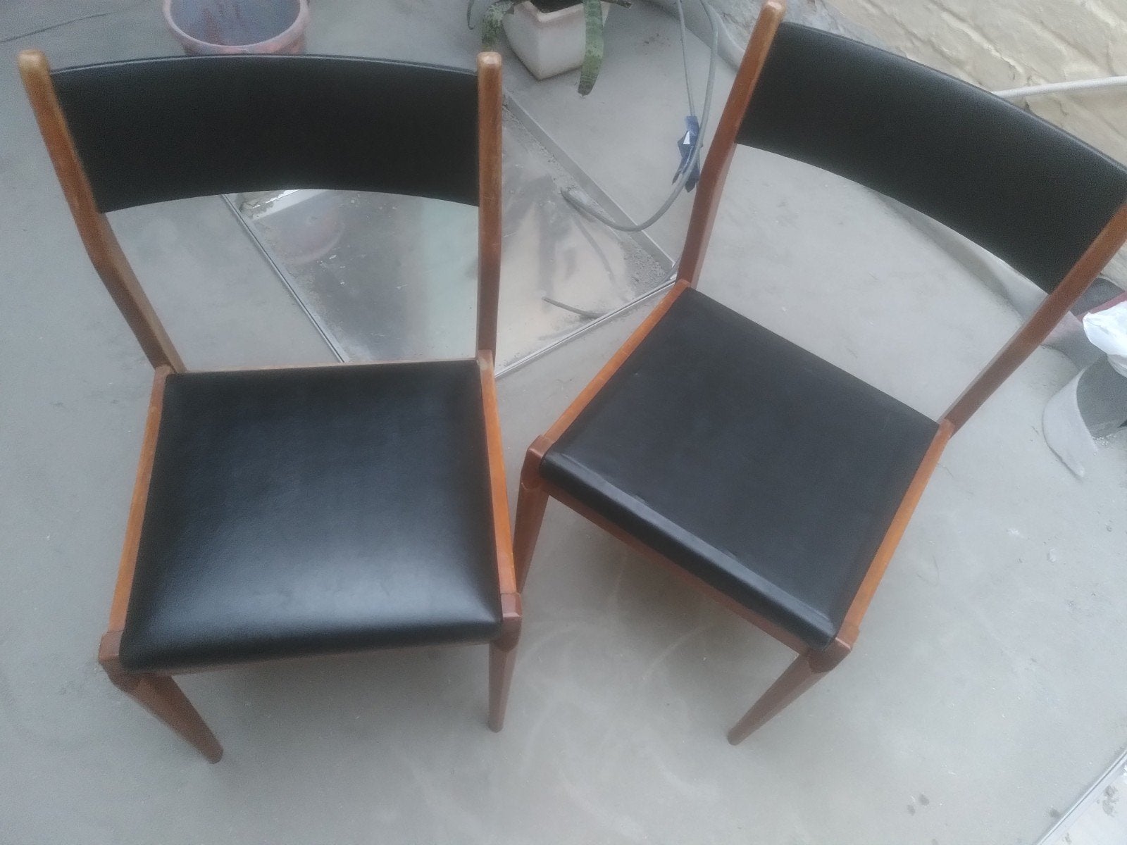 6 stoelen, Huis en Inrichting, Stoelen, Ophalen, Gebruikt, Blauw, Vintage