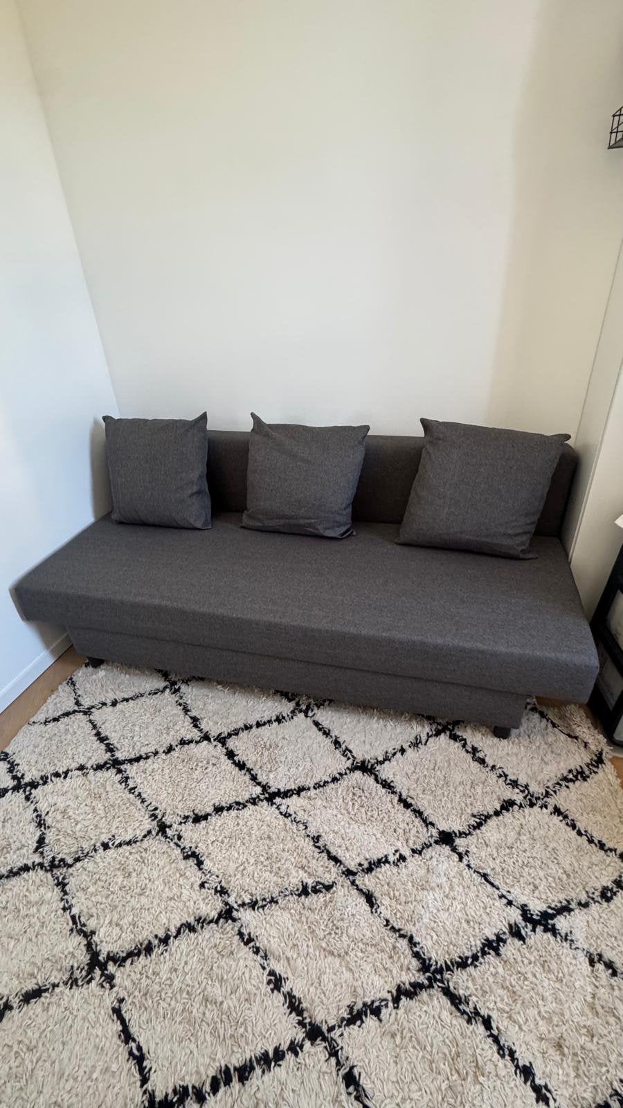 IKEA ÄLVDALEN donkergrijze slaapbank, Ophalen, Zo goed als nieuw, Grijs