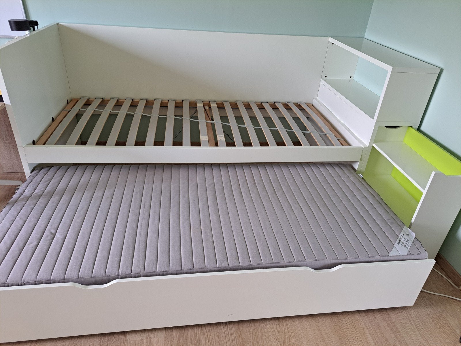 Ikea Flexa bed + nachtkastje, Ophalen, Gebruikt, 90 cm, Eenpersoons