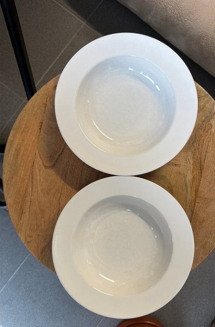 2 diepe witte borden ikea, Enlèvement, IKEA, Assiettes(s)