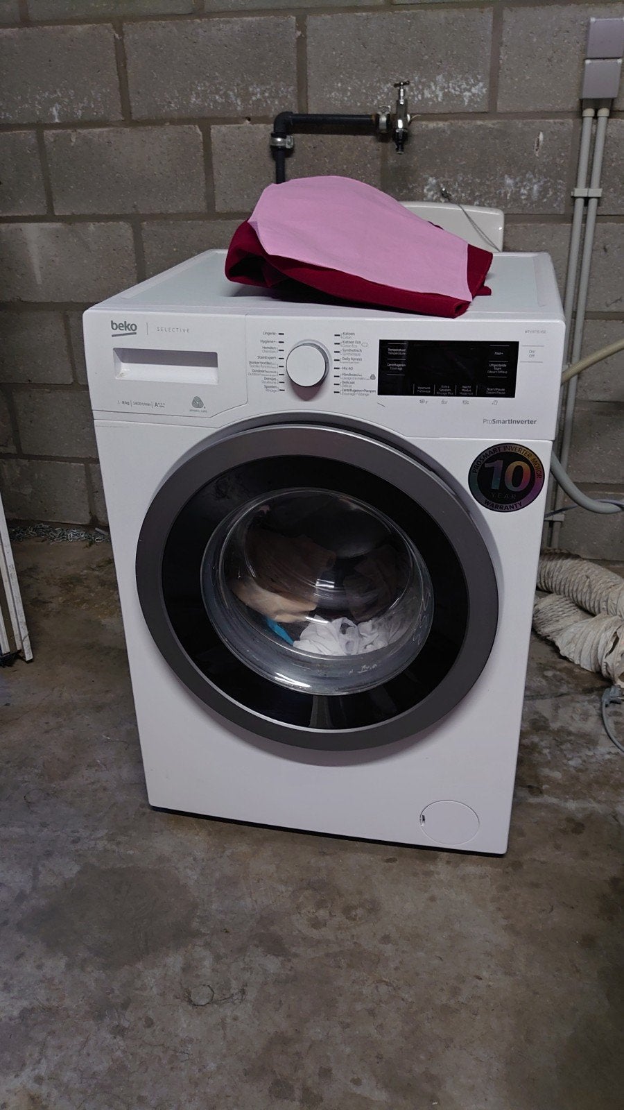 wasmachine beko WTV8735X50, Elektronische apparatuur, Ophalen, Zo goed als nieuw, 1200 tot 1600 toeren, 6 tot 8 kg