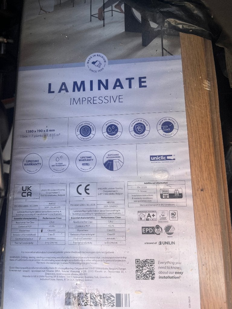 Quickstep - Laminaat, Ophalen, Overige materialen, 50 tot 150 cm, Nieuw