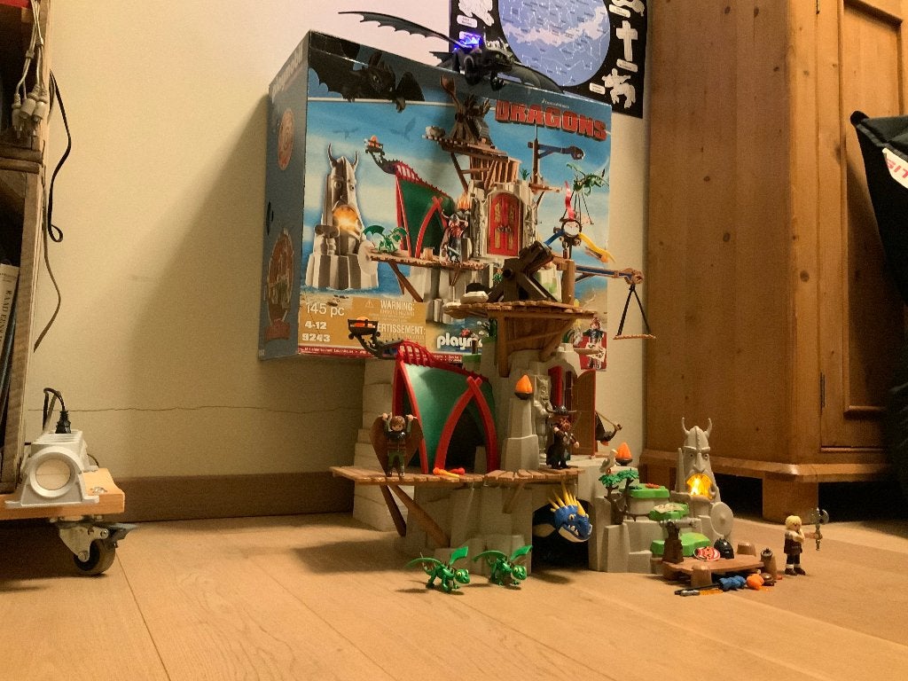 Playmobil drakenkasteel “Hoe tem je een draak”, Comme neuf, Dragons, Château/Fort, Kit complet