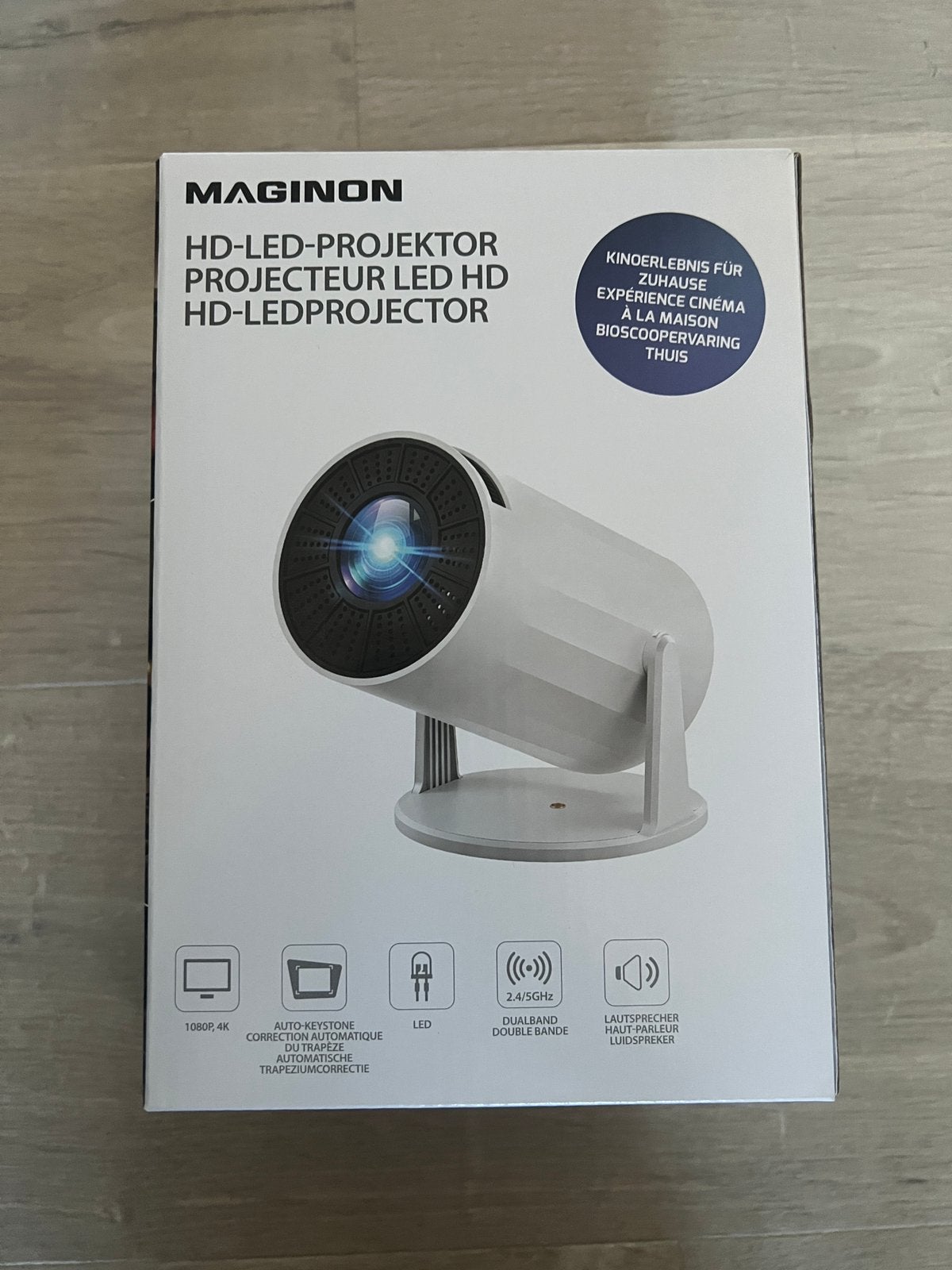 Projecteur Maginon Full HD, TV, Hi-fi & Vidéo, Projecteurs vidéo, Enlèvement ou Envoi, Comme neuf, LED, Full HD (1080)