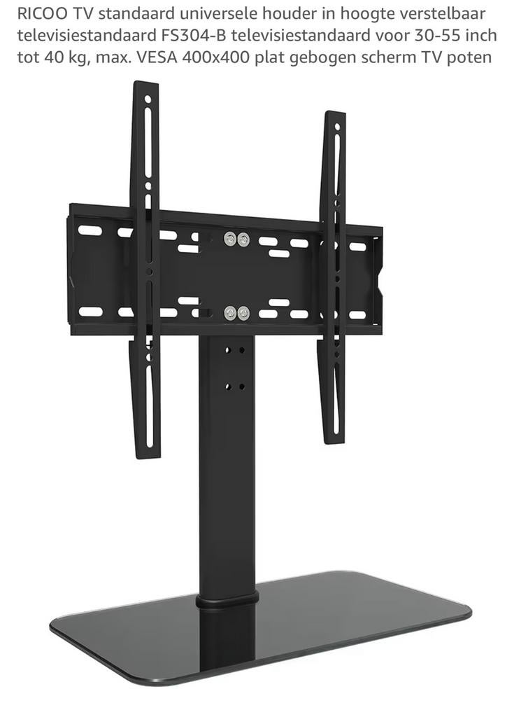 Voet TV voet Ricoo fs304b, Audio, Tv en Foto, Televisiebeugels, Ophalen, Zo goed als nieuw
